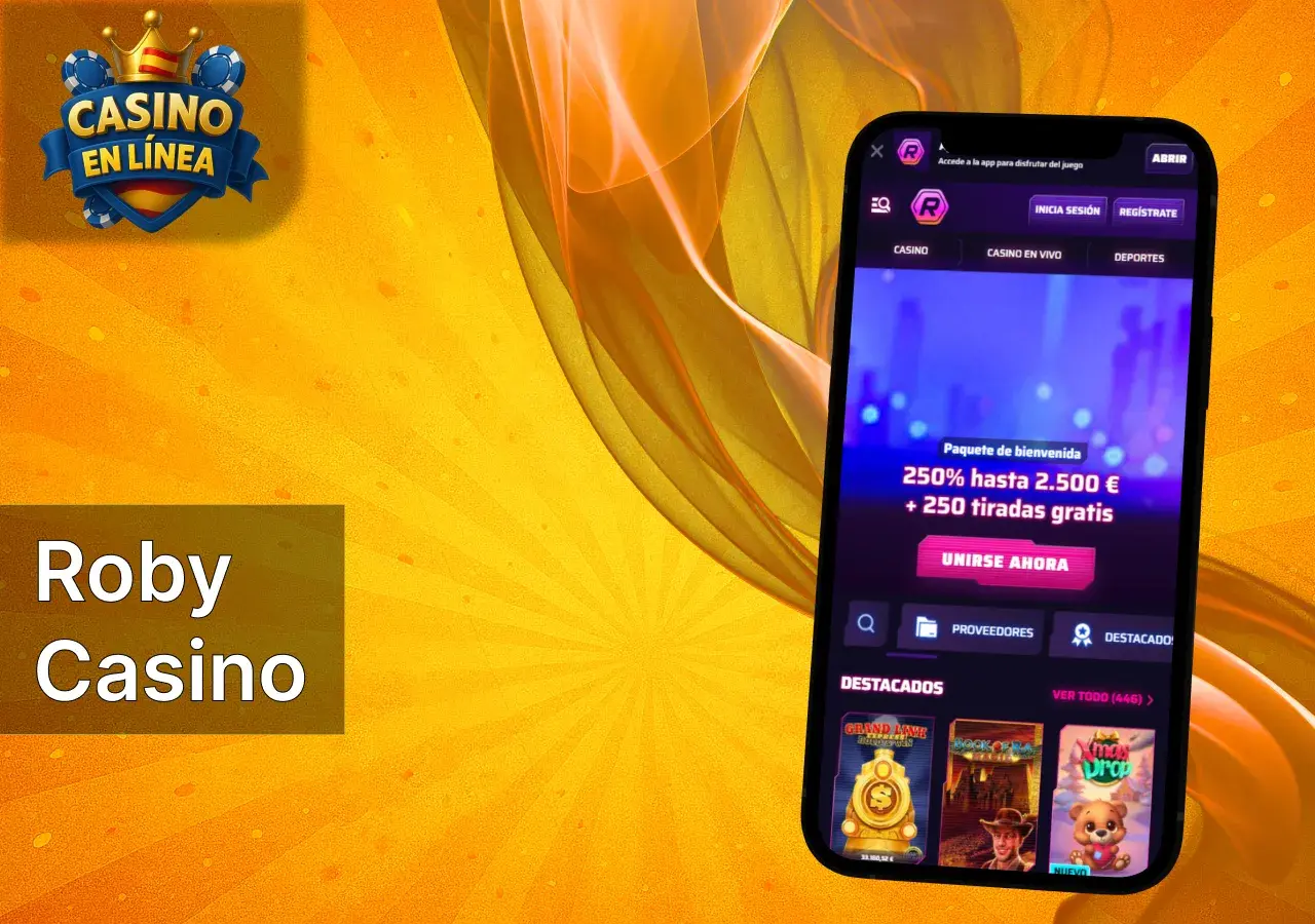 El casino Roby está enfocado en la facilidad de navegación y acceso rápido a juegos.